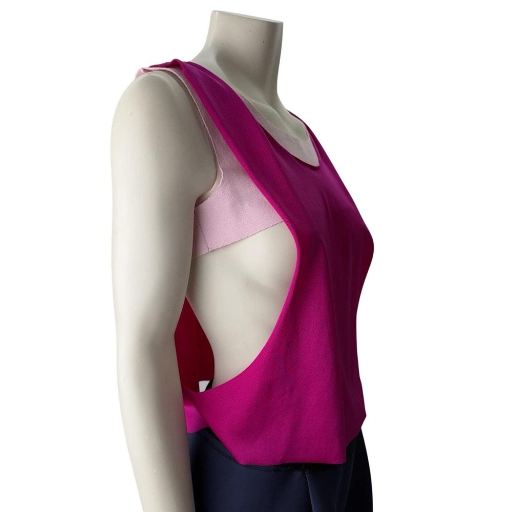 Simple NWT Handmade Top Set Baby Pink Hot pink Stringer Tank Dopamine Dressing
